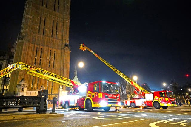 The incident at Big Ben’s clock tower is expected to continue overnight (James Manning/PA)