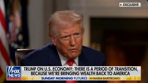 President Donald Trump is interviewed on Sunday Morning Futures.