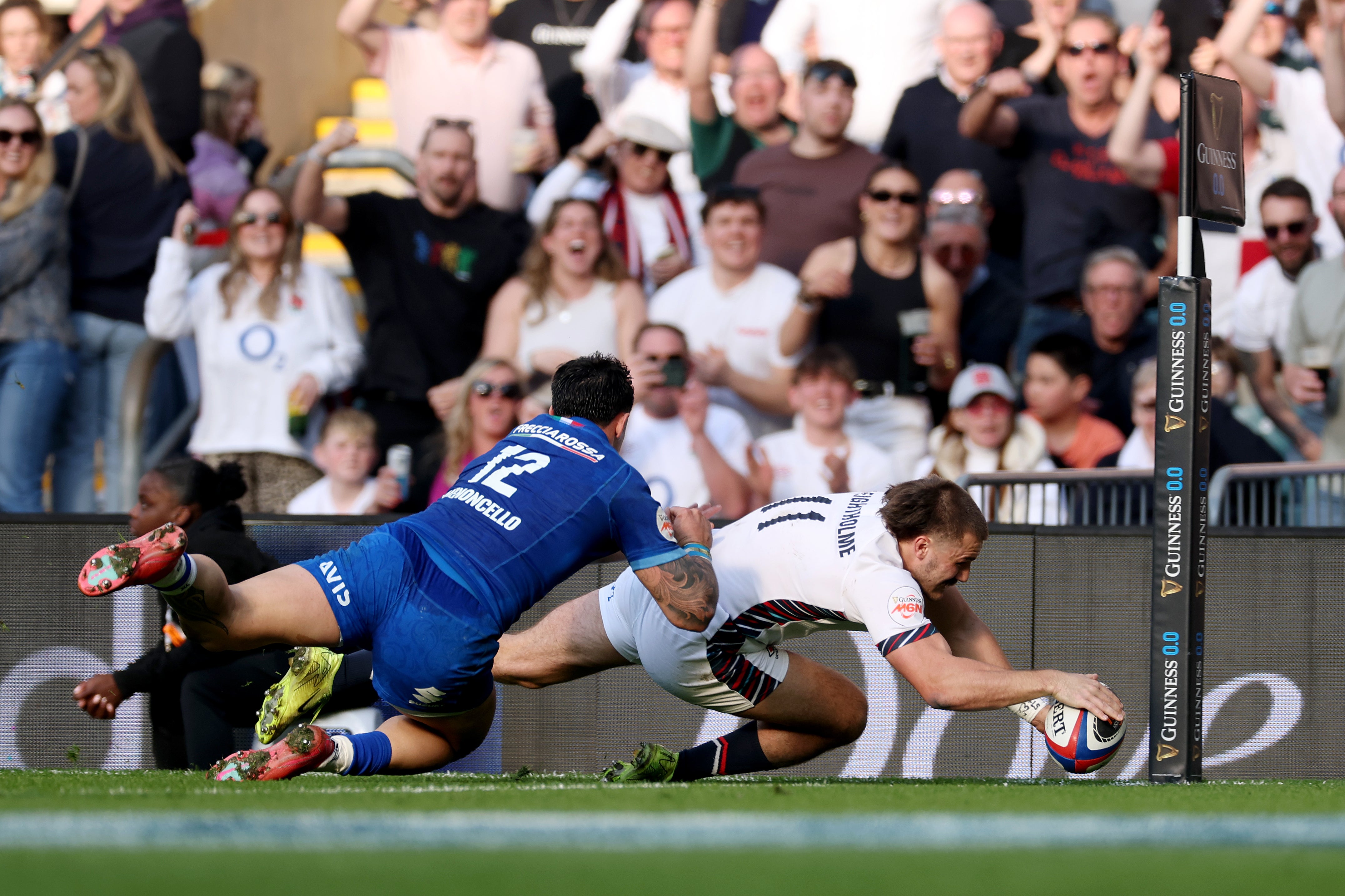 Ollie Sleightholme scored twice for England