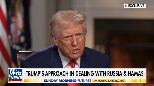 <p>Donald Trump appears on "Sunday Morning Futures" on 3/9/2025.</p>