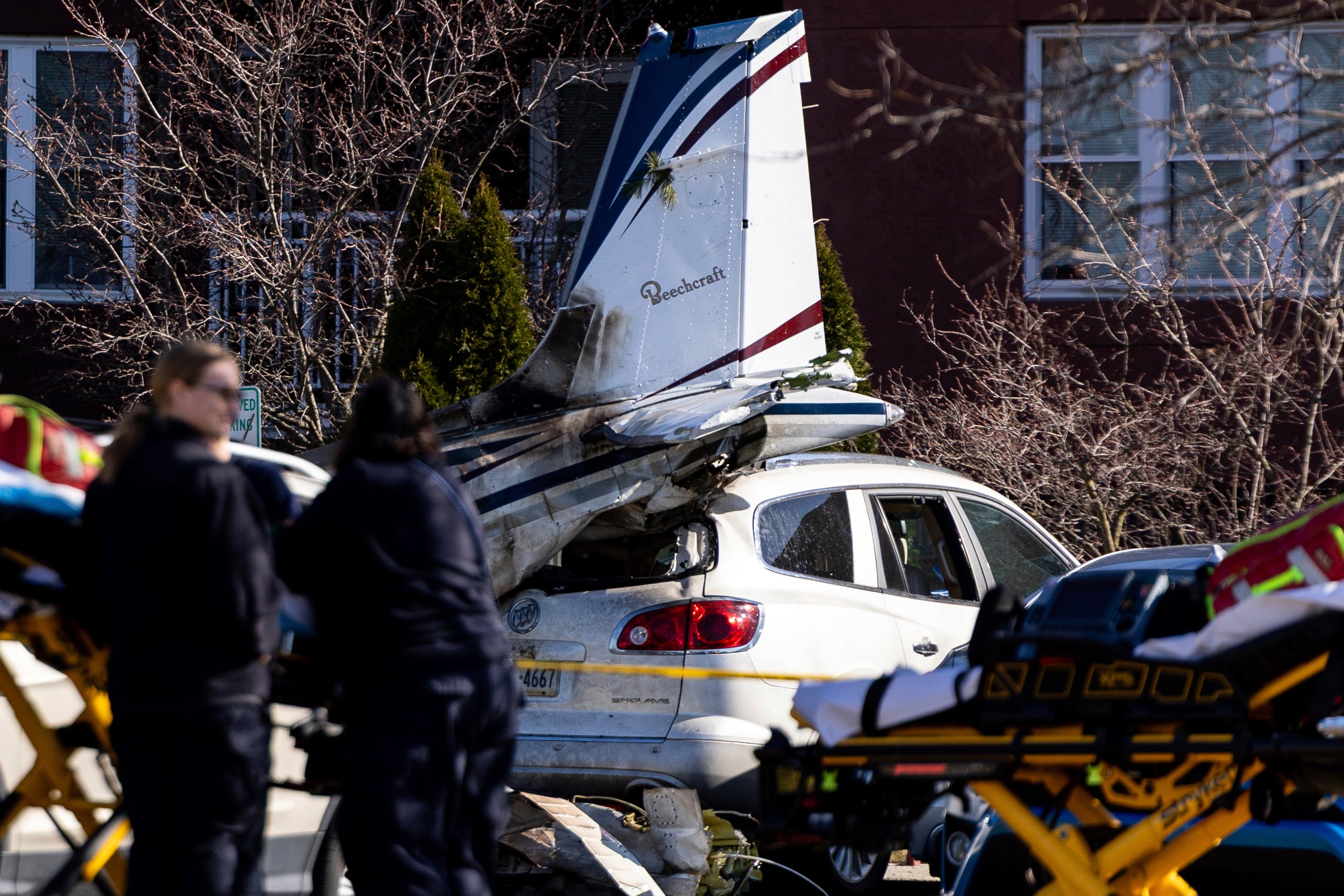 Five people were on board when a small plane crashed in the parking lot of a Pennsylvania retirement home on March 9