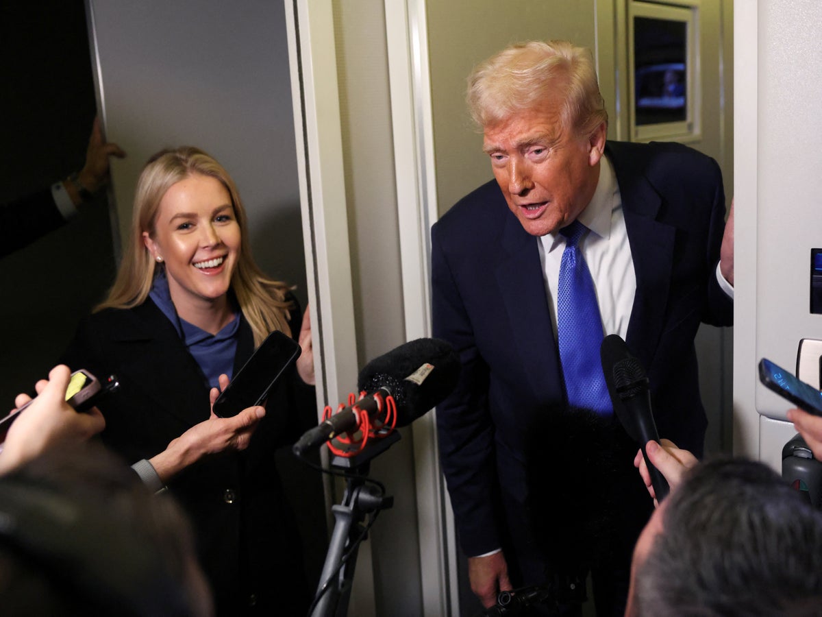 Trump gushes over Karoline Leavitt: 'It's that face, it's that brain, it's  those lips, the way they move!' | The Independent