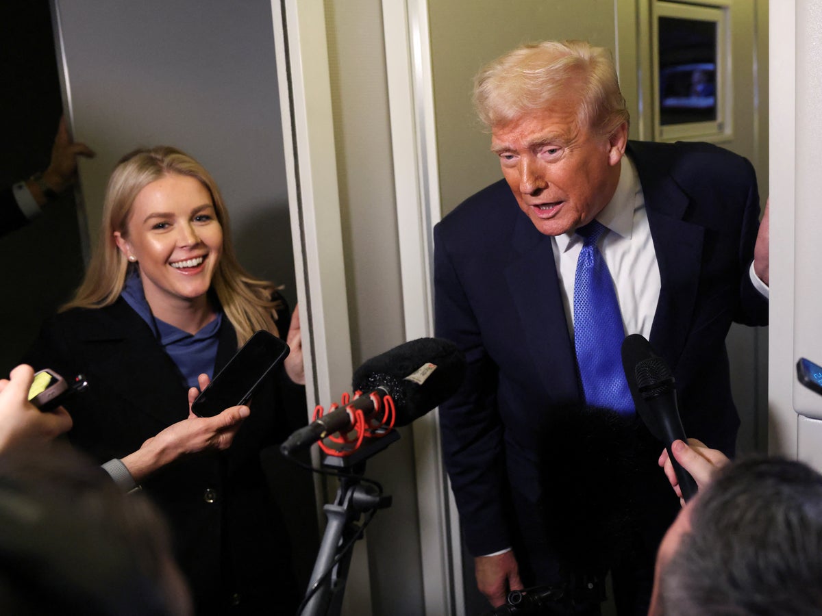 Trump gushes over Karoline Leavitt: 'It's that face, it's that brain, it's those lips, the way they move!' | The Independent