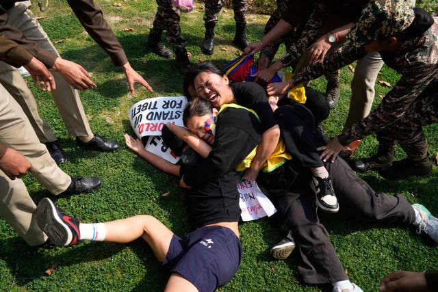 APTOPIX India Tibet Uprising