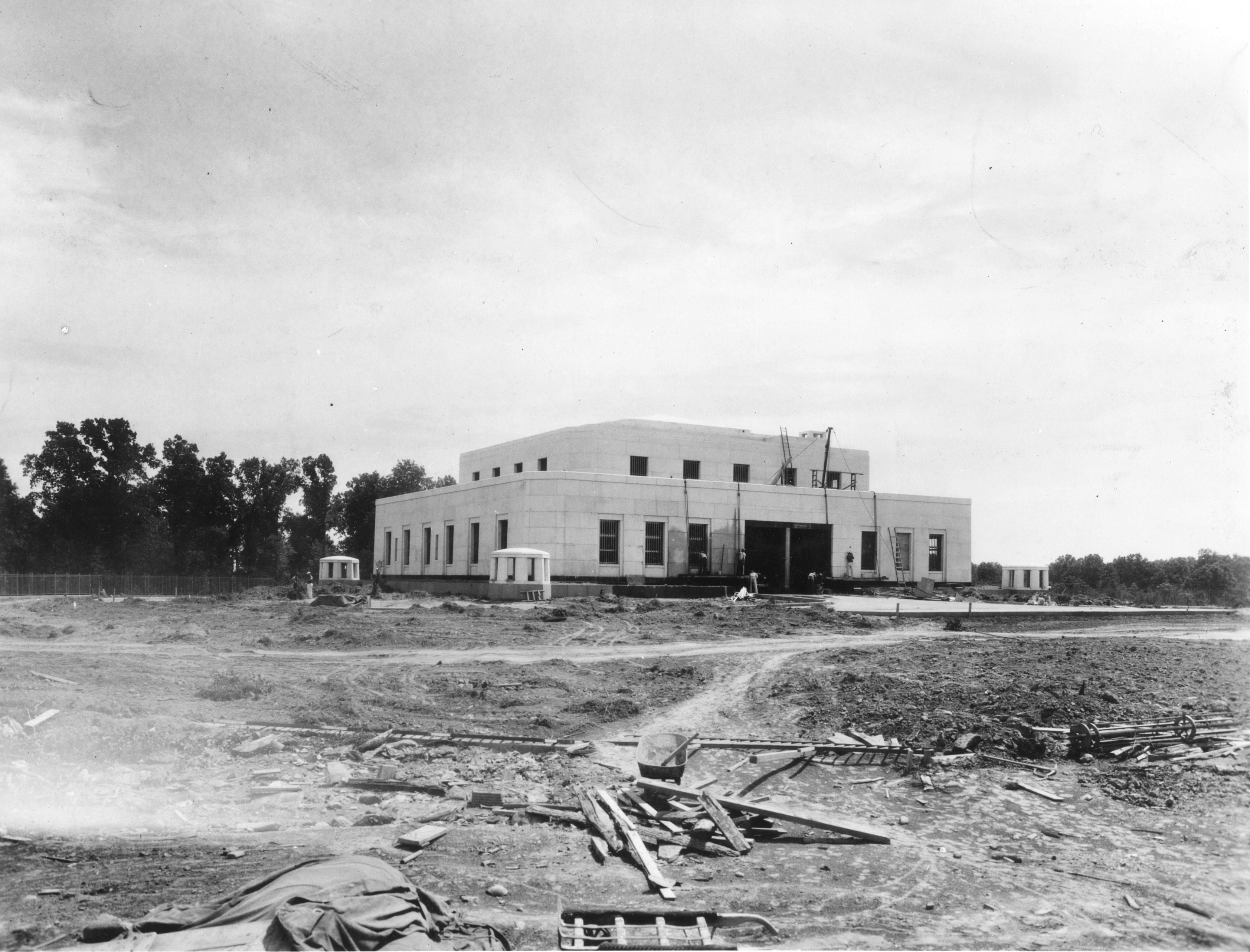 The construction of the Fort Knox Bullion Depository in Kentucky, circa 1937