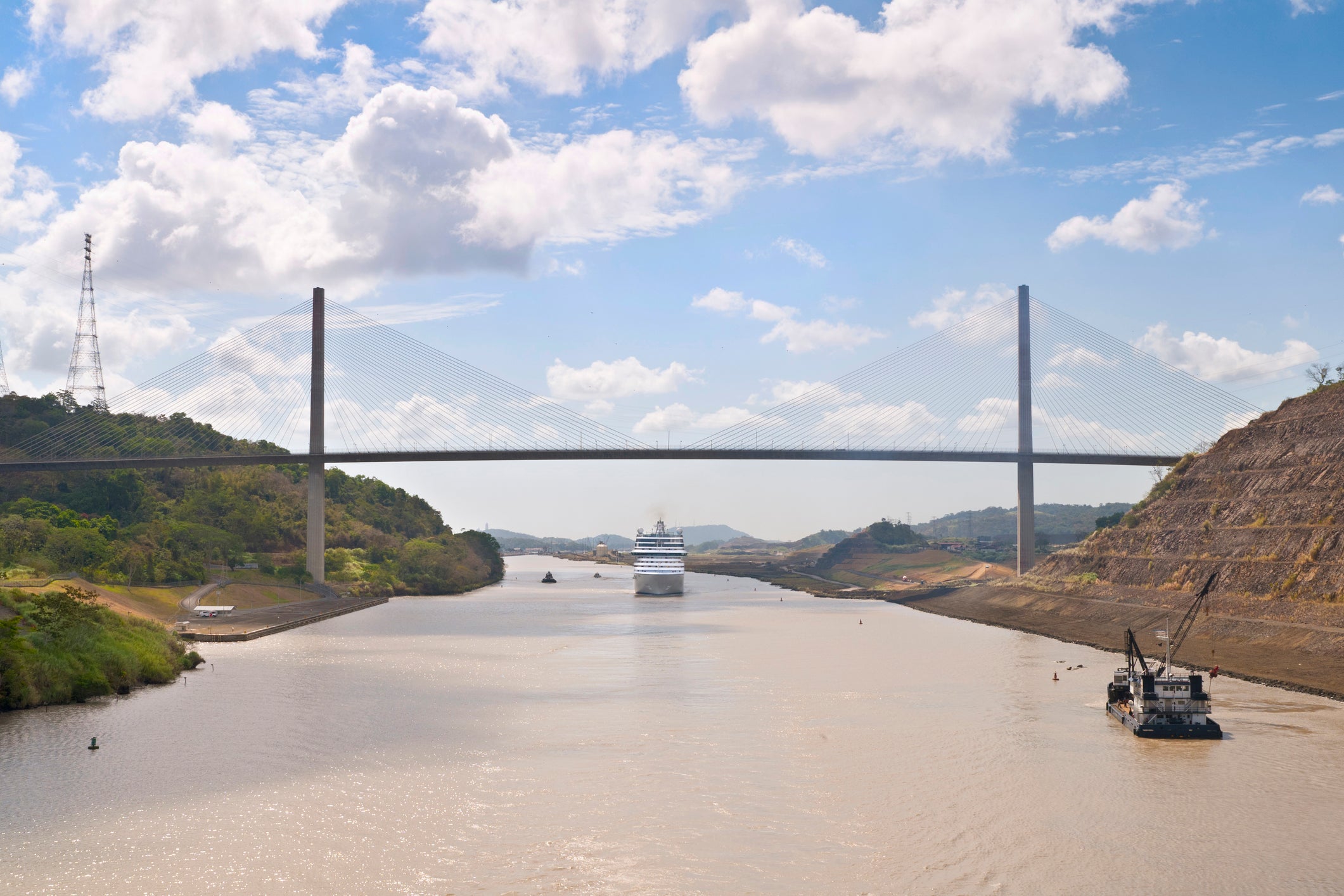 You could sail through the Panama Canal and under its famous Centennial Bridge