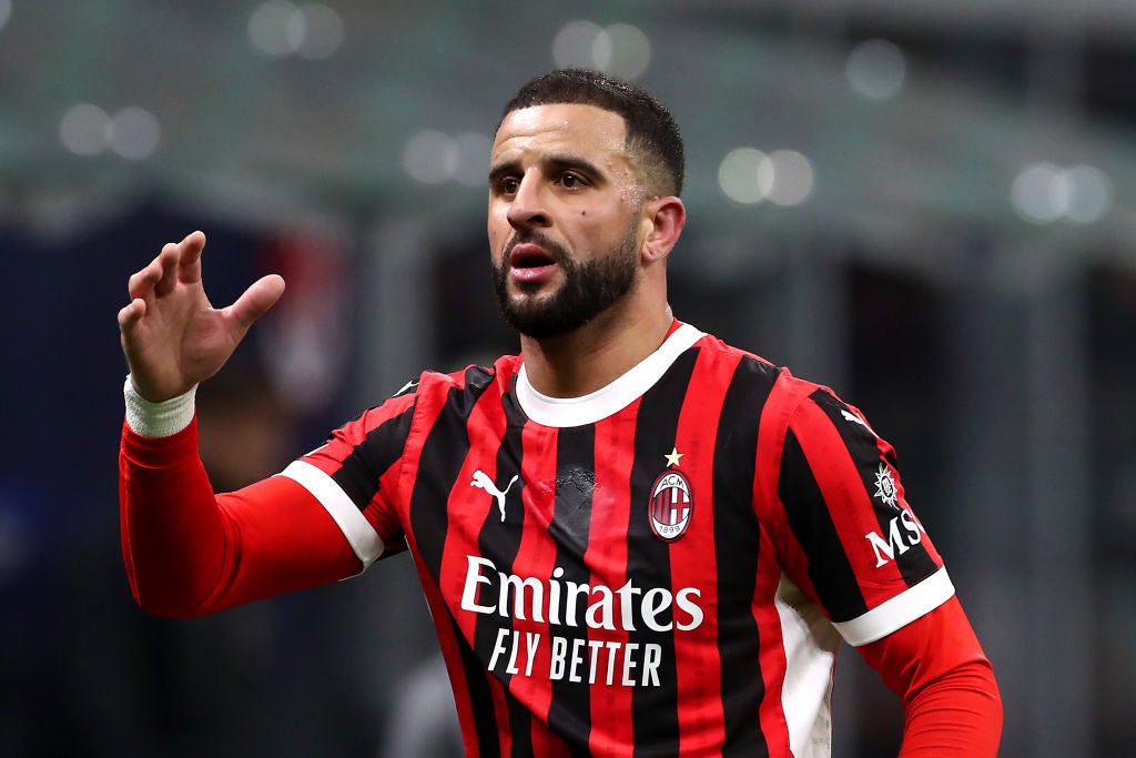 Walker jogou 16 jogos emprestados no AC Milan