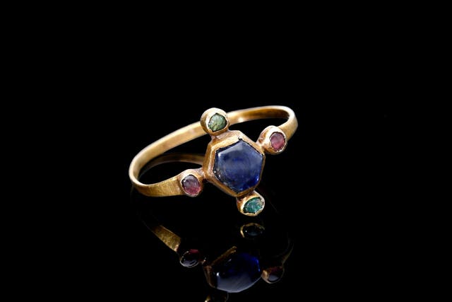 <p>A medieval bishop’s ring that was discovered in a muddy field in Shipdham</p>