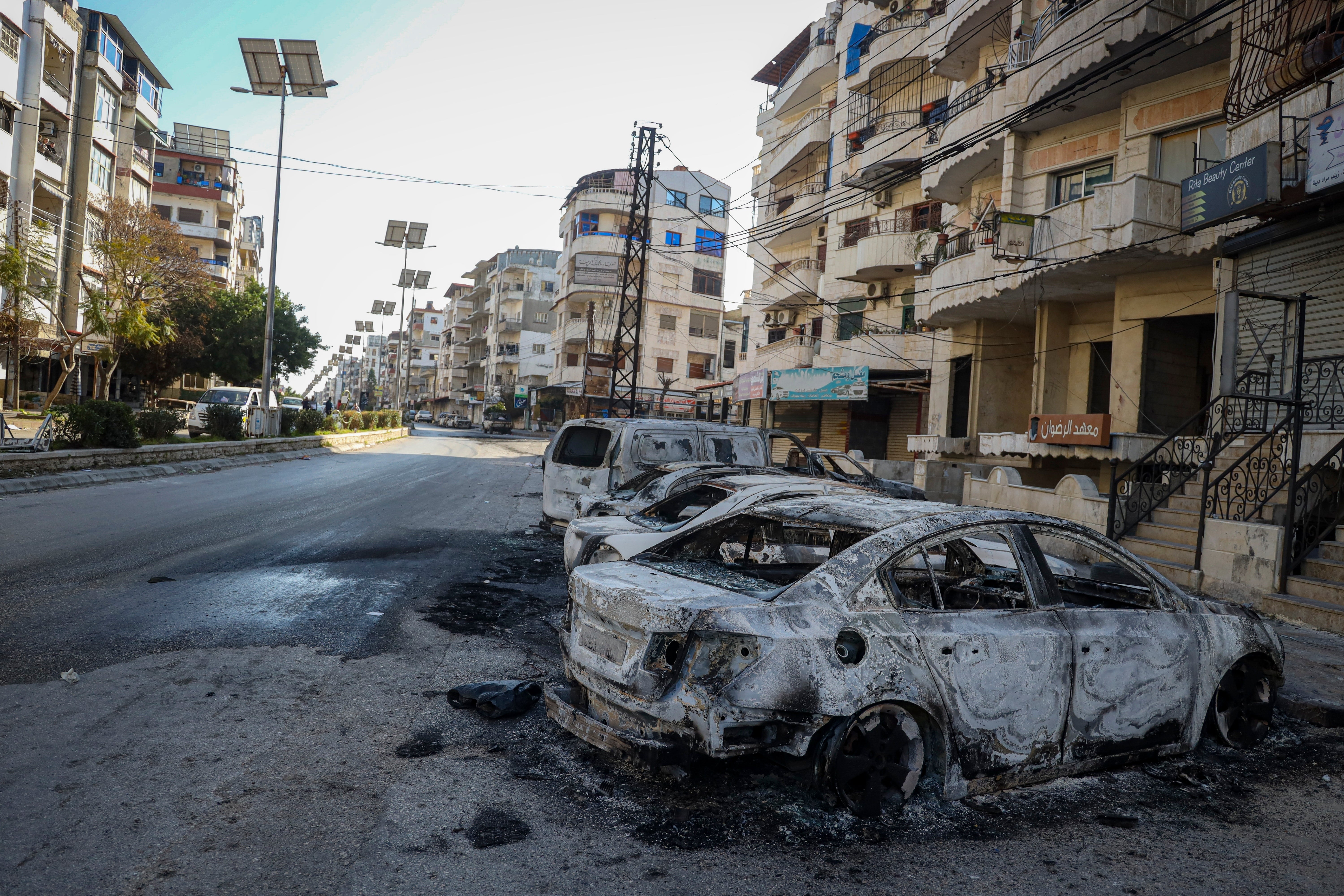 Aftermath of violence in the town of Jableh in Syria's coastal region on 10 March 2025