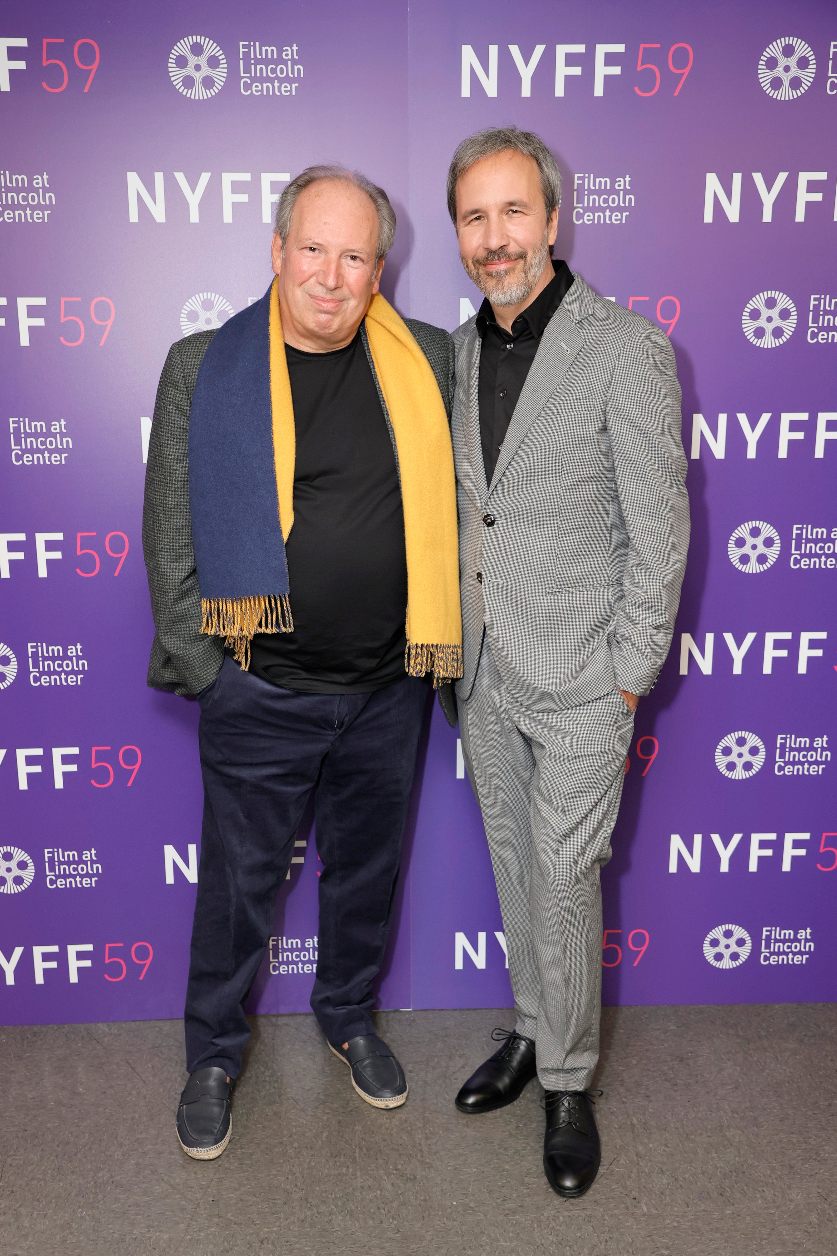 Hans Zimmer, left, and Denis Villeneuve at the US premiere of 'Dune' in 2021