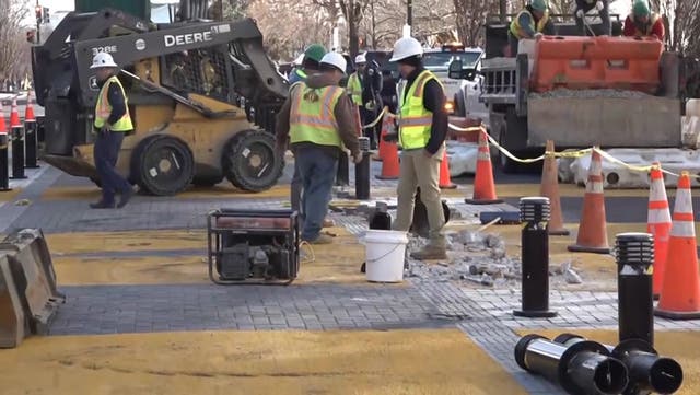 <p>Black Lives Matter mural removed in Washington DC</p>