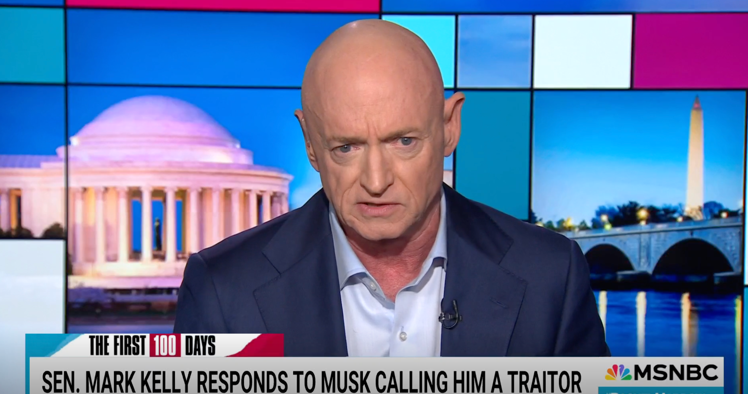 Arizona Senator Mark Kelly addressed Elon Musk's comments on MSNBC on Sunday evening