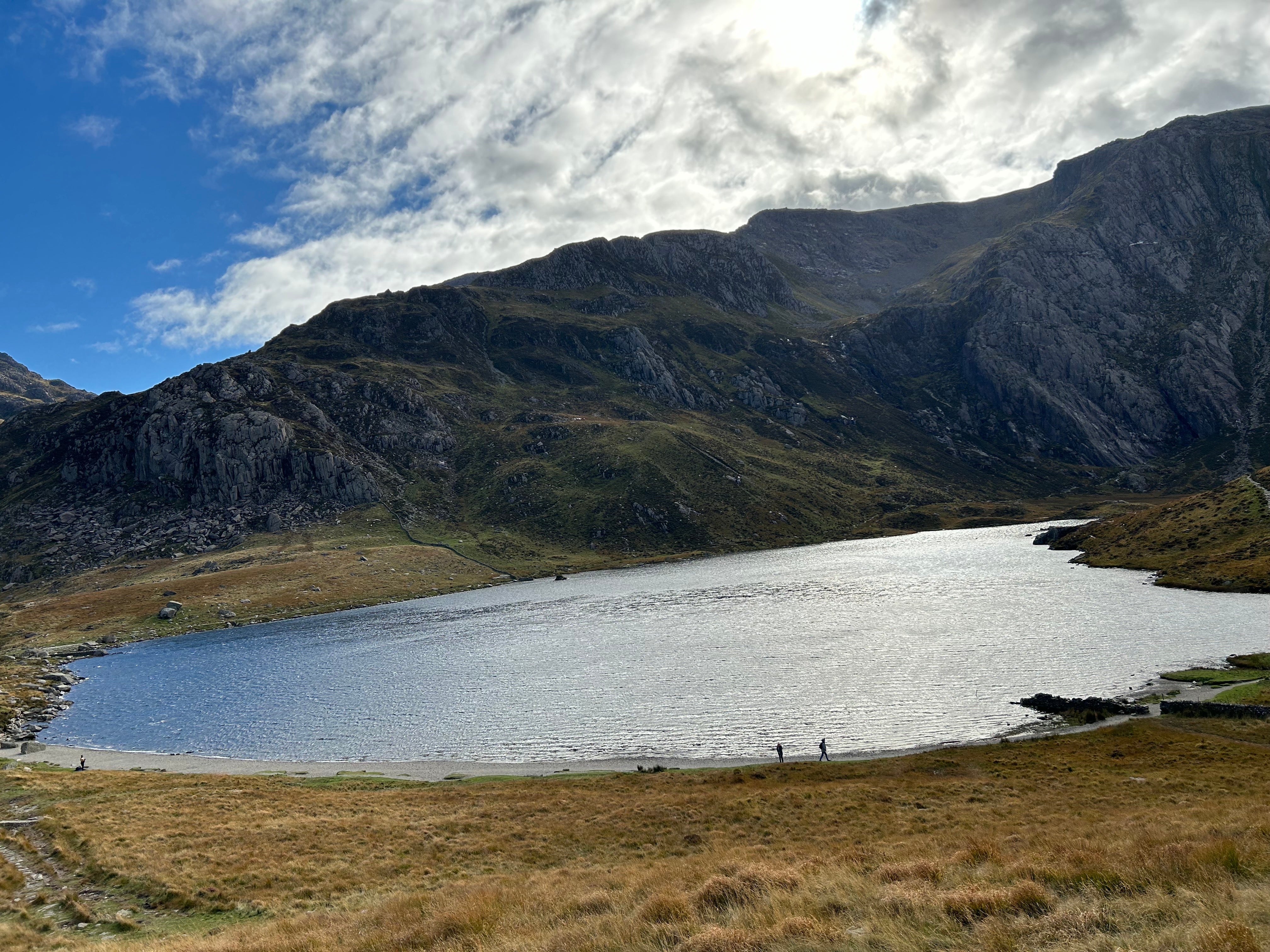 The beautiful waters of Llyn Idwal in the glacial valley of Cwm Idwal