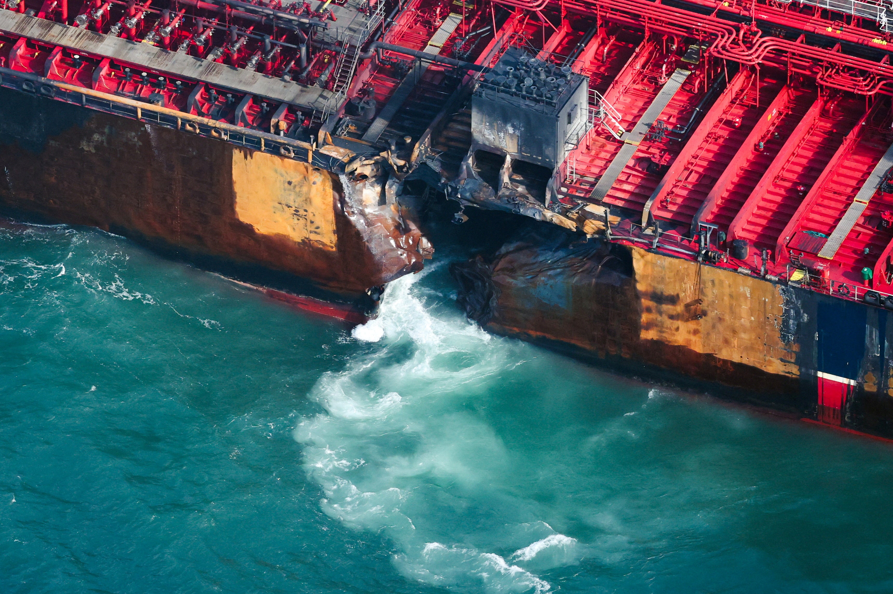 Solong collided with Stena Immaculate, which was at anchor and carrying aviation fuel