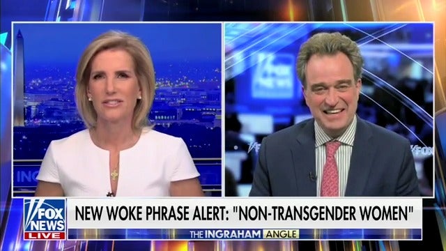Fox News hosts Laura Ingraham and Charlie Hurt mock transgender people for criticizing President Donald Trump's anti-trans executive orders.