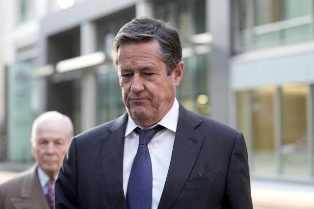 Former Barclays chief executive Jes Staley leaves the Rolls Building in London (Stefan Rousseau/PA)