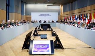 French President Macron meets heads of European and NATO armed forces in Paris 3aaewdpg