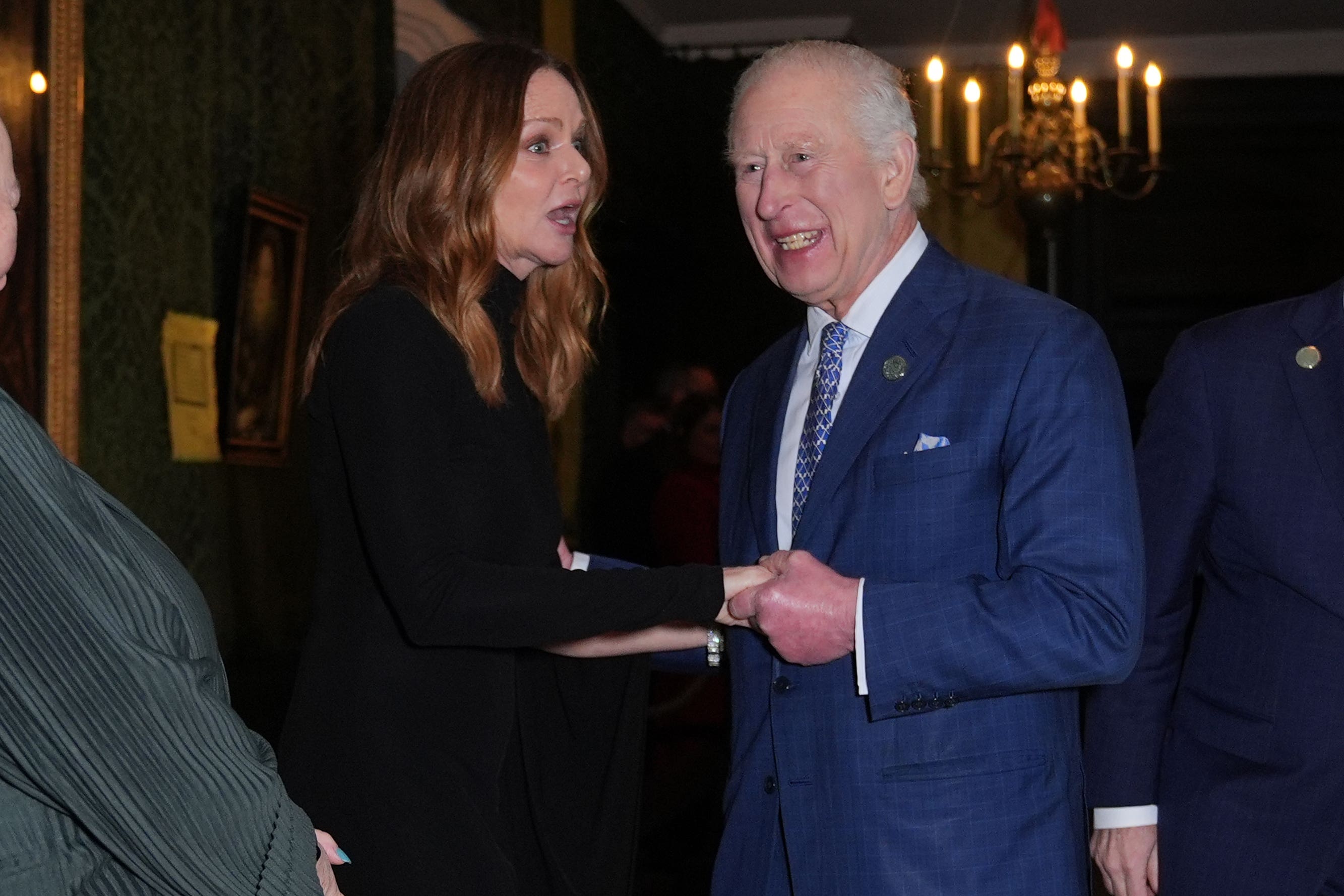 The King meets Stella McCartney during the Sustainable Markets Initiative Terra Carta Exhibition (Yui Mok/PA)