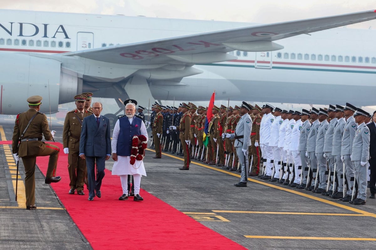 Modi lands in Mauritius to back sovereignty claim over Chagos and boost maritime security Modi lands in Mauritius to back sovereignty claim over Chagos and boost maritime security