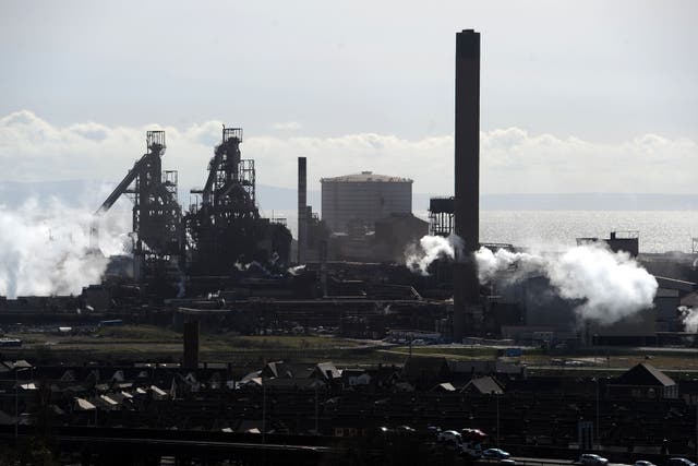 The Tata steel plant in Port Talbot, Wales. (Andrew Matthews/PA)