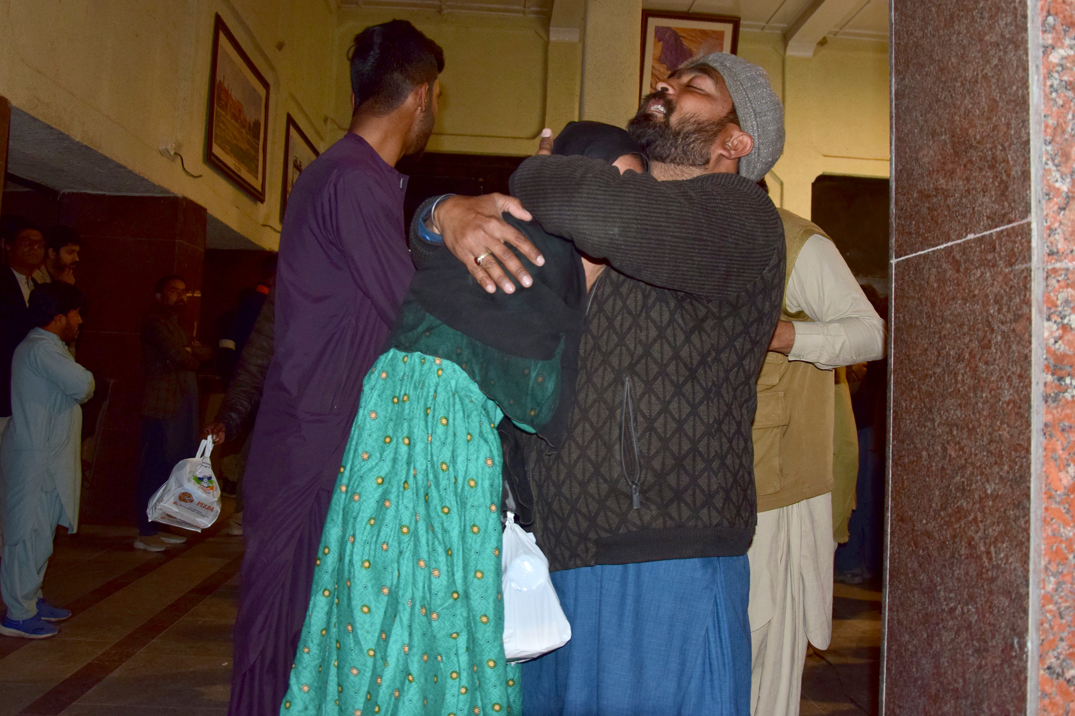 Relatives of the hostages gathered at Quetta station, hoping that their families were among those saved