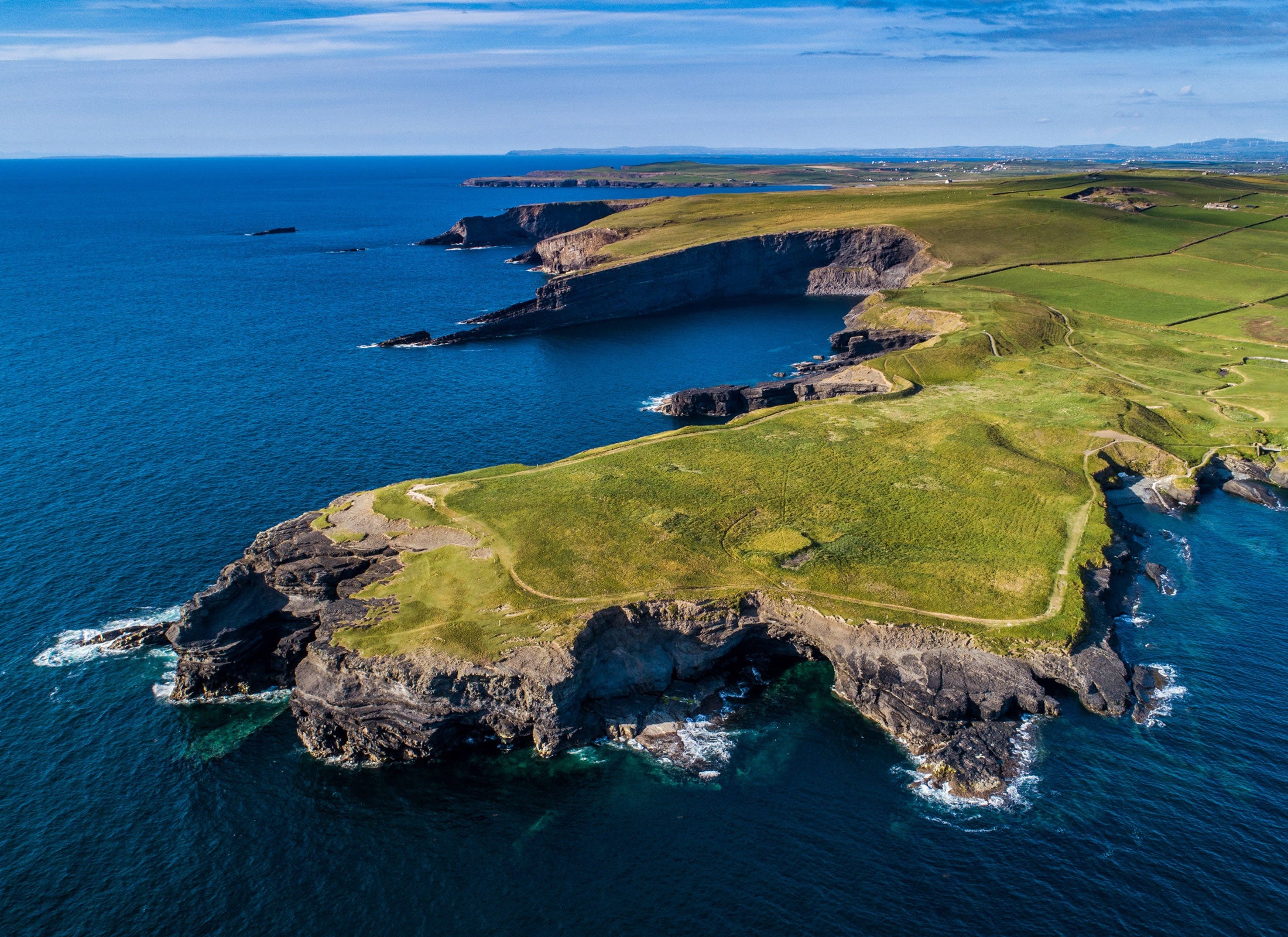 Kilkee boasts natural sea arches and blowholes