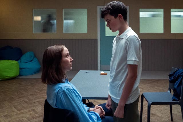 <p>Erin Doherty and Owen as Jamie and  in 'Adolescence' </p>