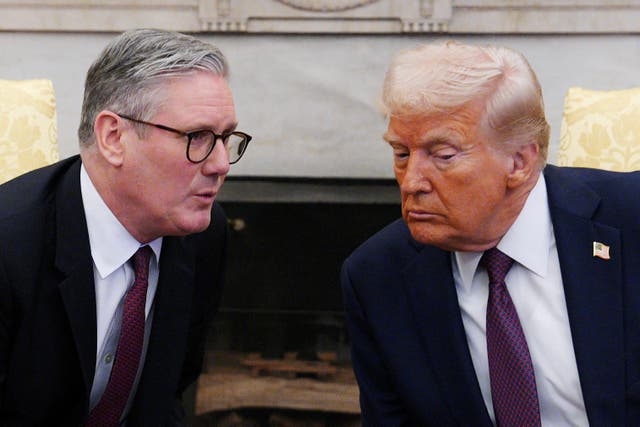 <p>British Prime Minister Keir Starmer meets with U.S. President Donald Trump in the Oval Office at the White House on February 27, 2025 in Washington, D.C., U.S. Carl Court/Pool via REUTERS/File Photo</p>