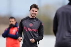 Mason Mount returns to Manchester United training ahead of Europa League clash