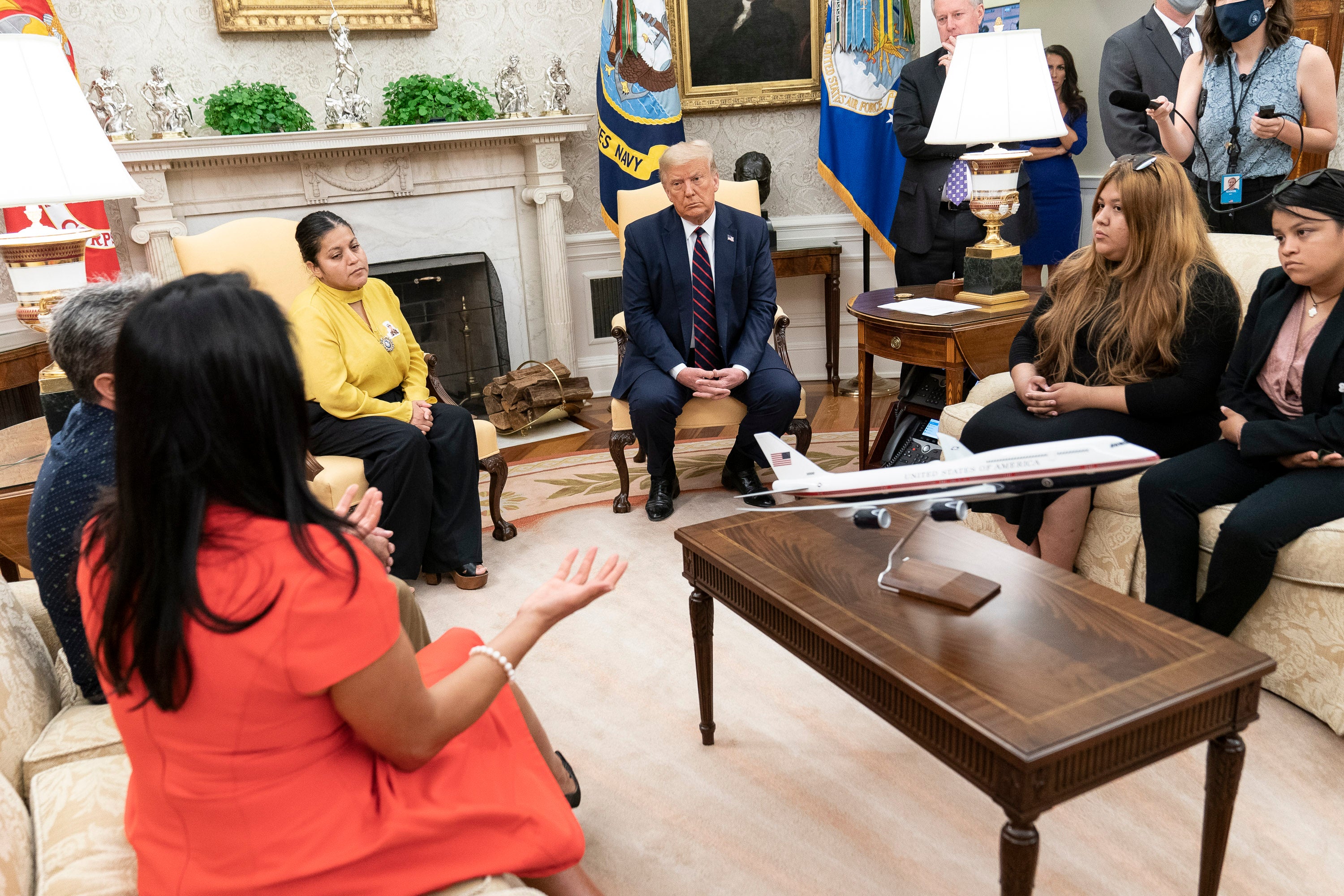 The grieving family of Vanessa Guilllen hosted at the White House by Donald Trump on July 30 2020