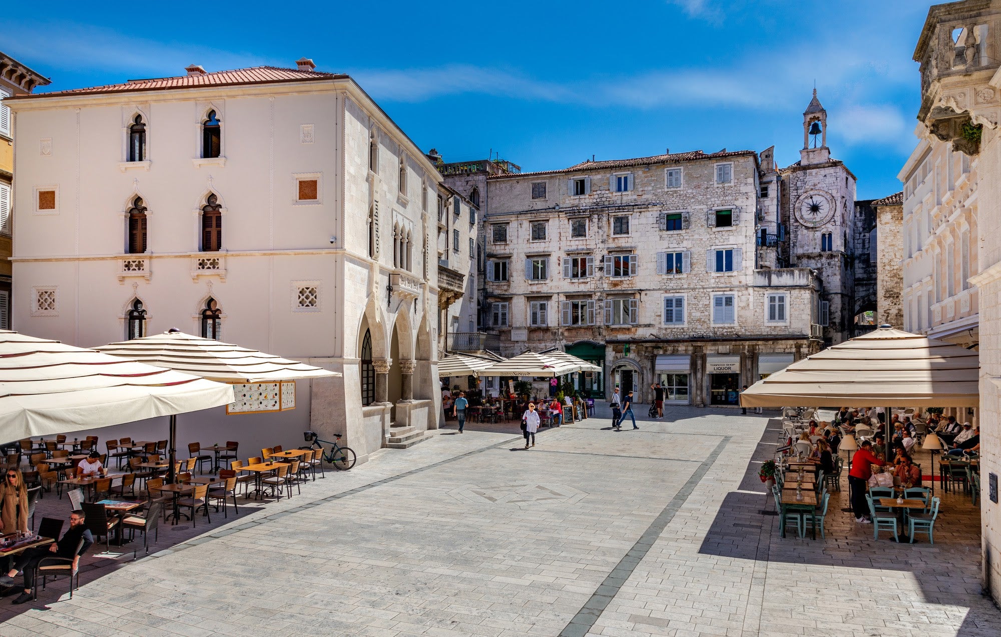 People’s Square in Pjaca is another must-visit, with the area filled with bustling bars, eateries and shops