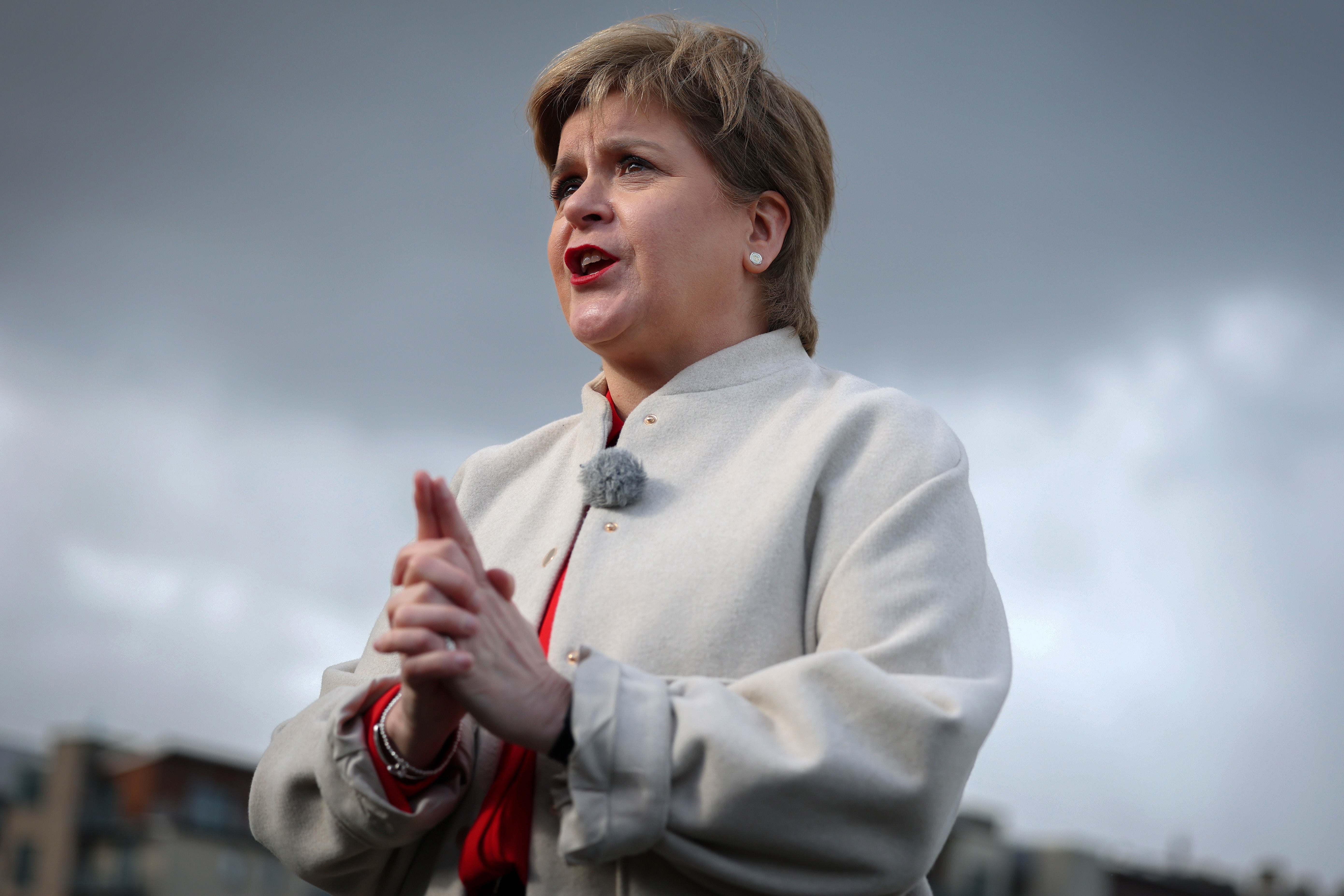 <p>Sturgeon pictured earlier this year after announcing she would stand down as an MSP</p>