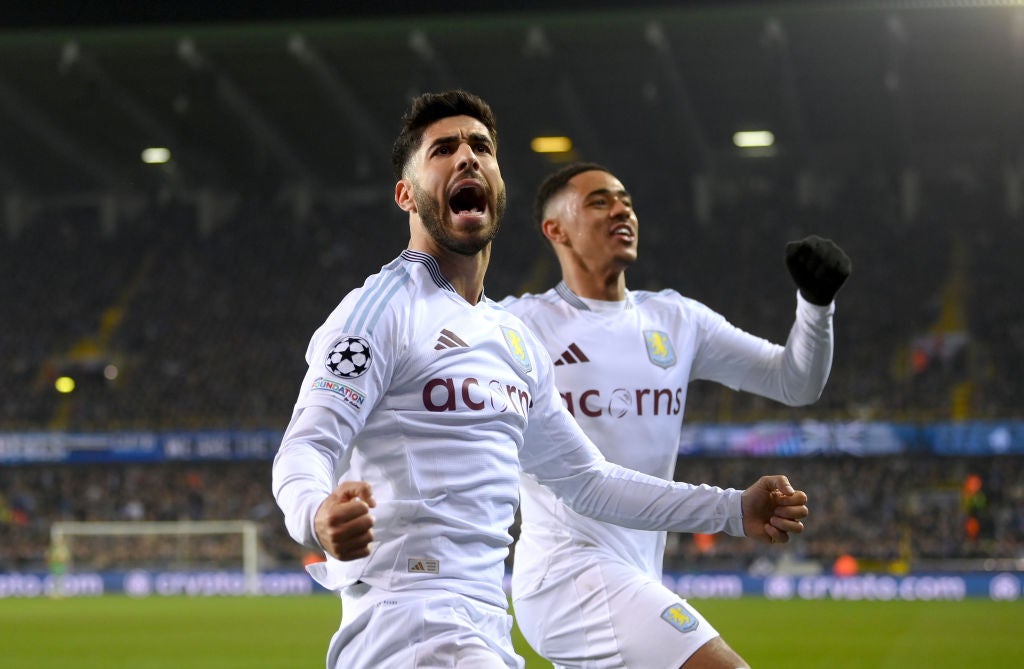 Asensio scored in Aston Villa’s win at Club Brugge