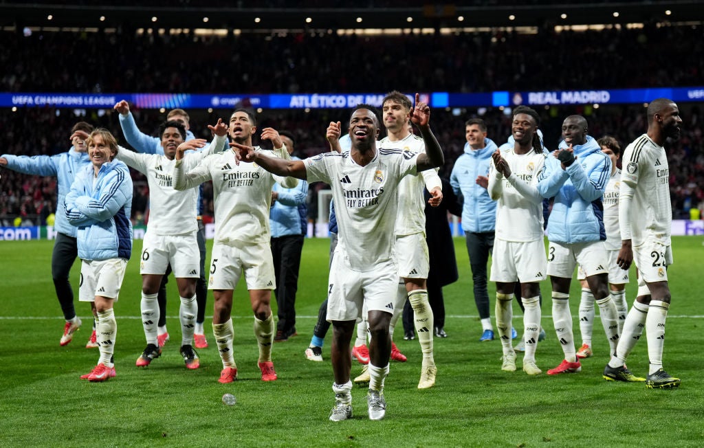 Jogadores do Real Madrid comemoram