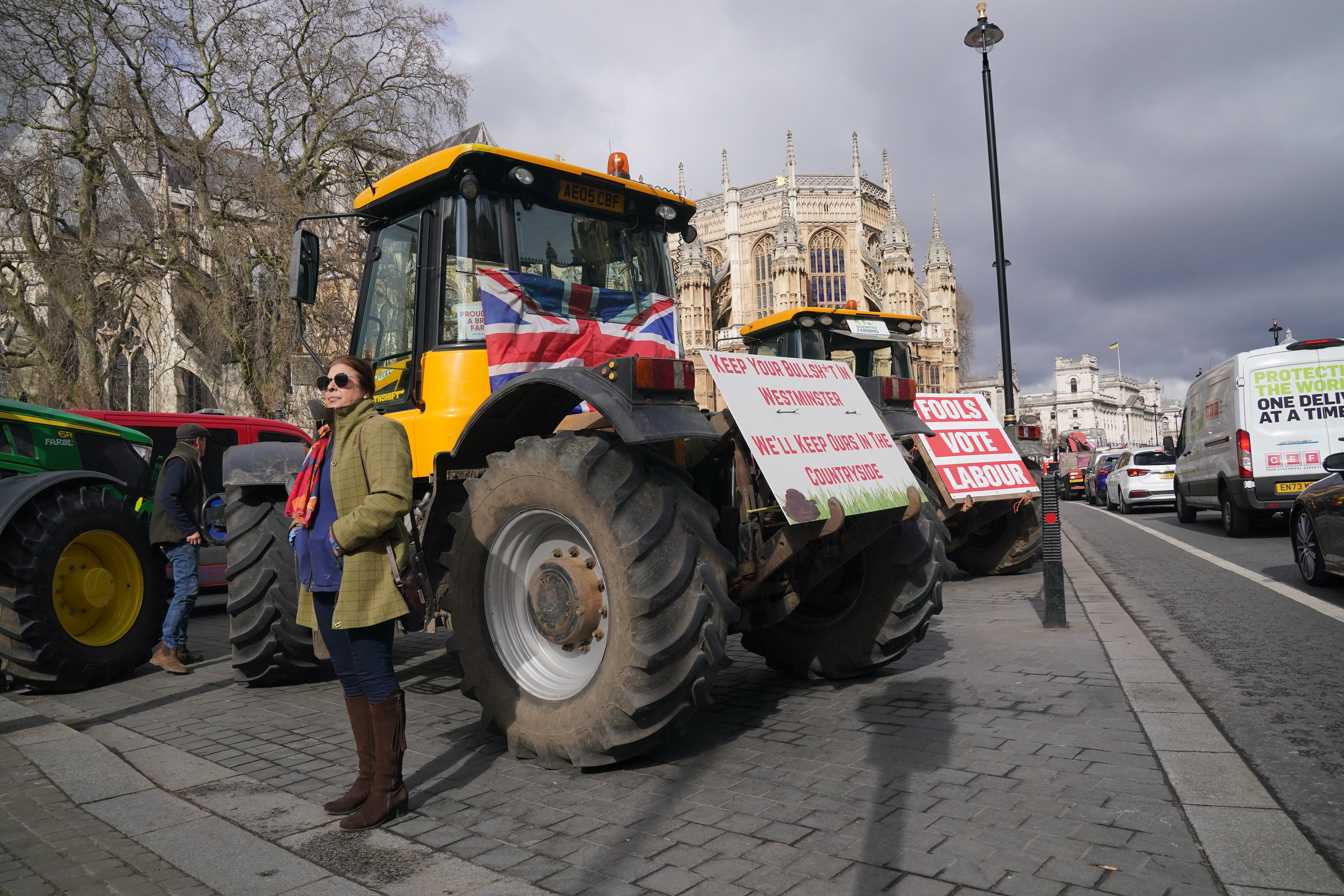 Farmers protested outside the House of Parliament last week on changes to inheritance tax and scrapping of SFI