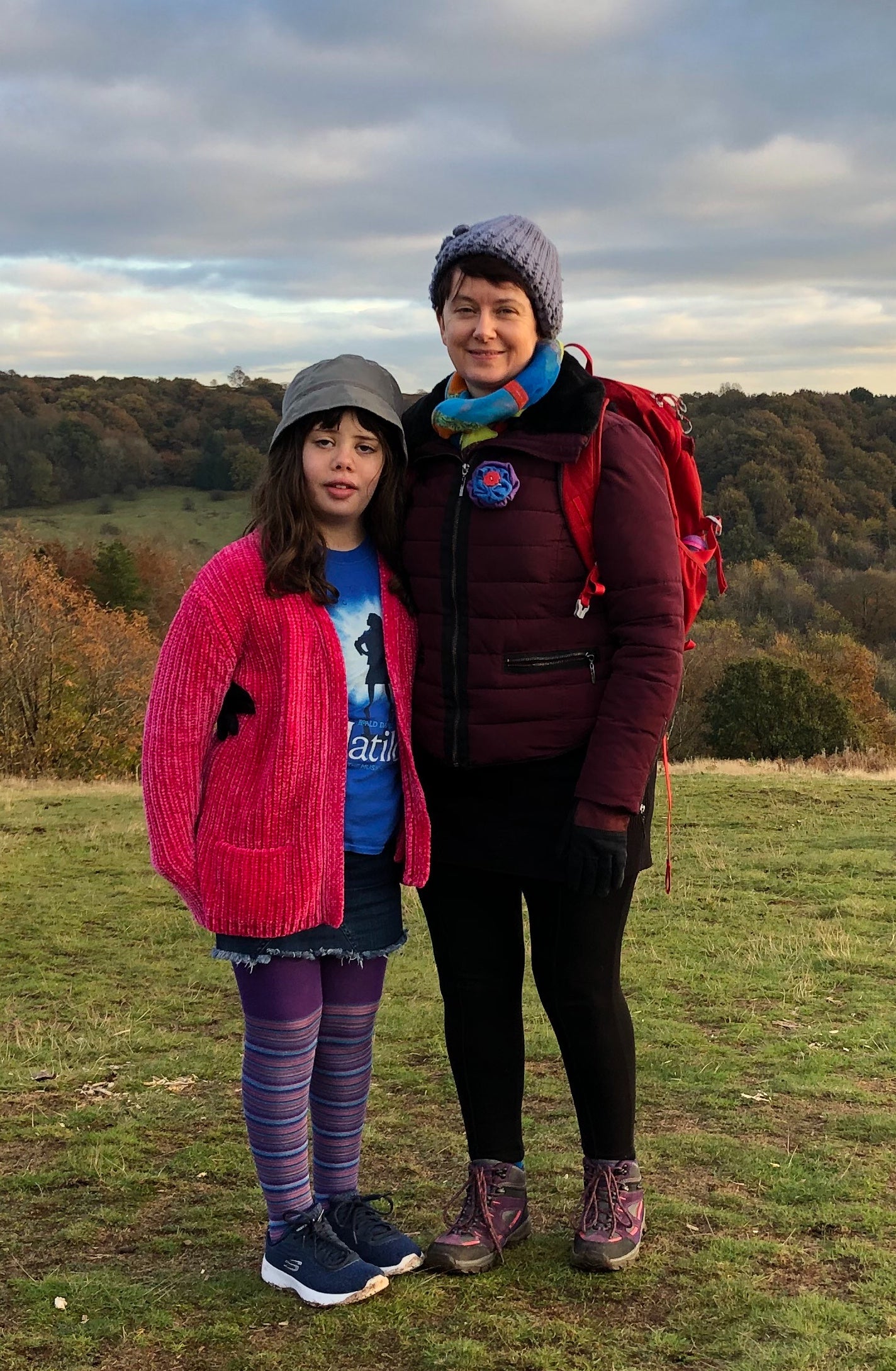 Ms O’Hara walking in the Clent Hills with her daughter in November 2019, shortly before she developed long Covid