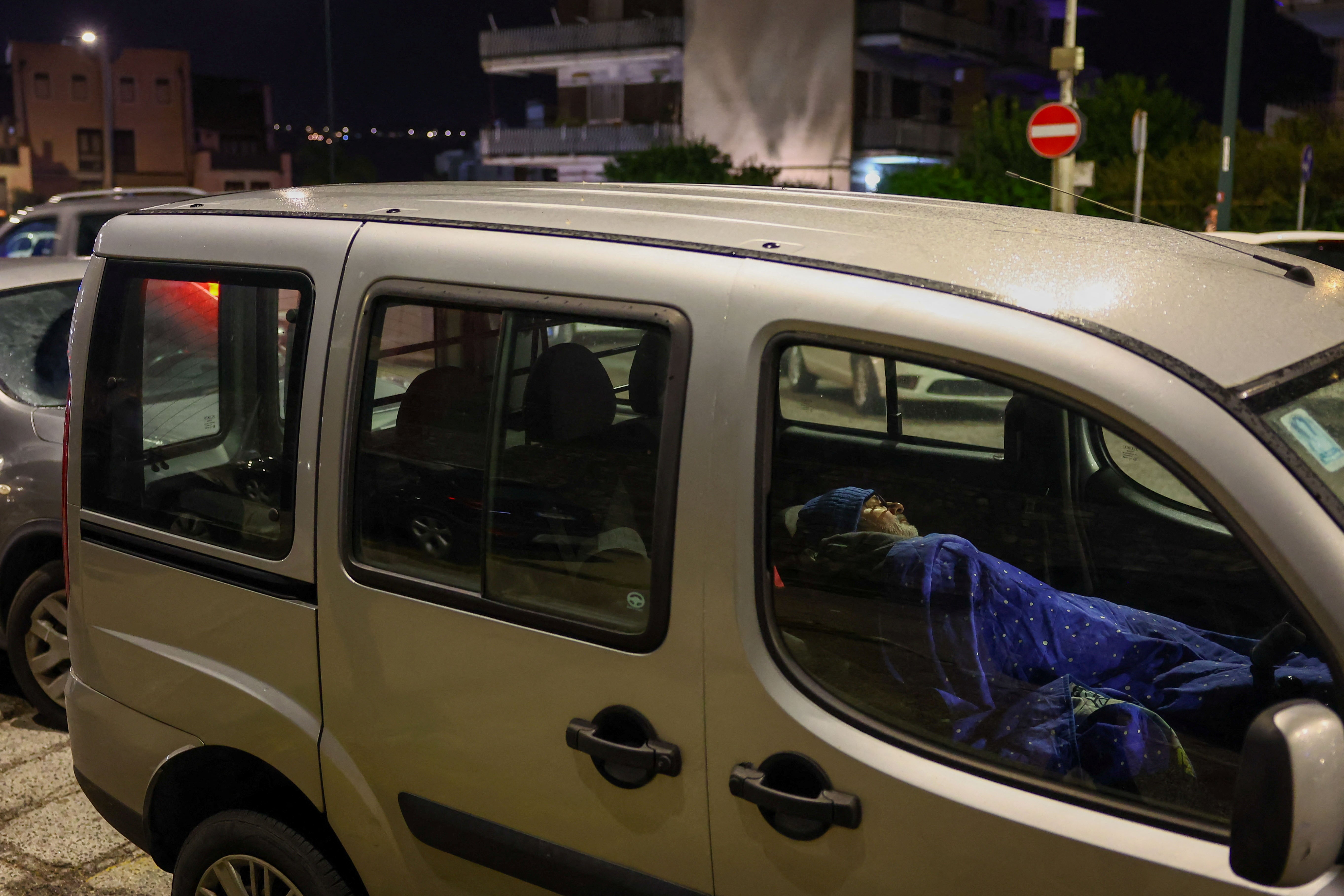 Some locals slept in their cars after the earthquake