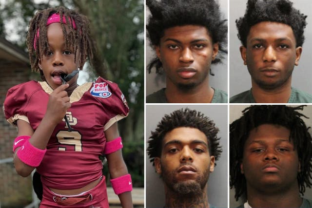 <p>Four men have been arrested in Florida in connection with the fatal shooting of seven-year-old Breon Allen Jr</p>