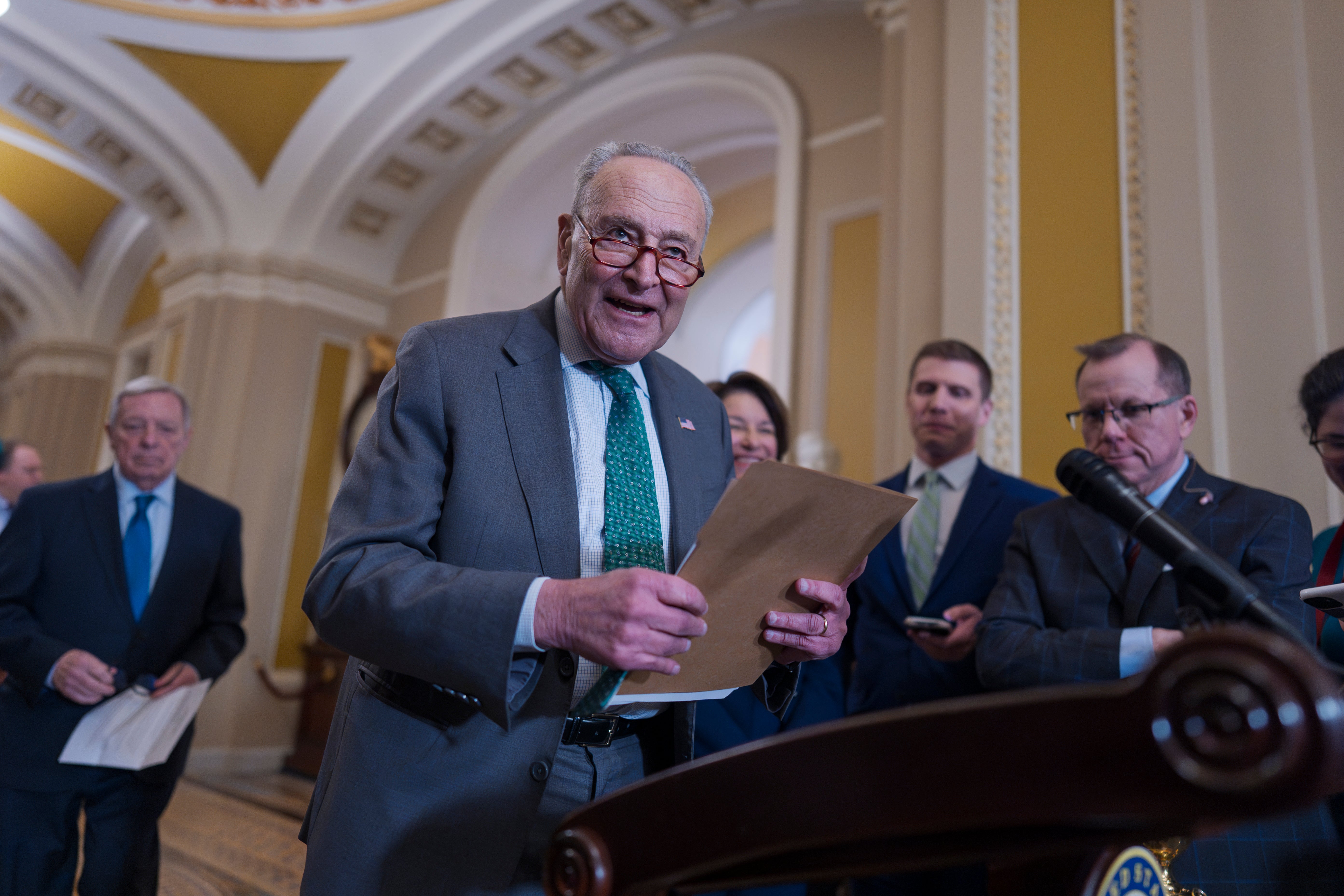 Senate Minority Leader Chuck Schumer broke with many members of his party to pass a stopgap spending bill with Republicans.