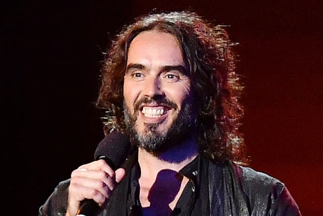<p>Russell Brand in Los Angeles in 2020</p>