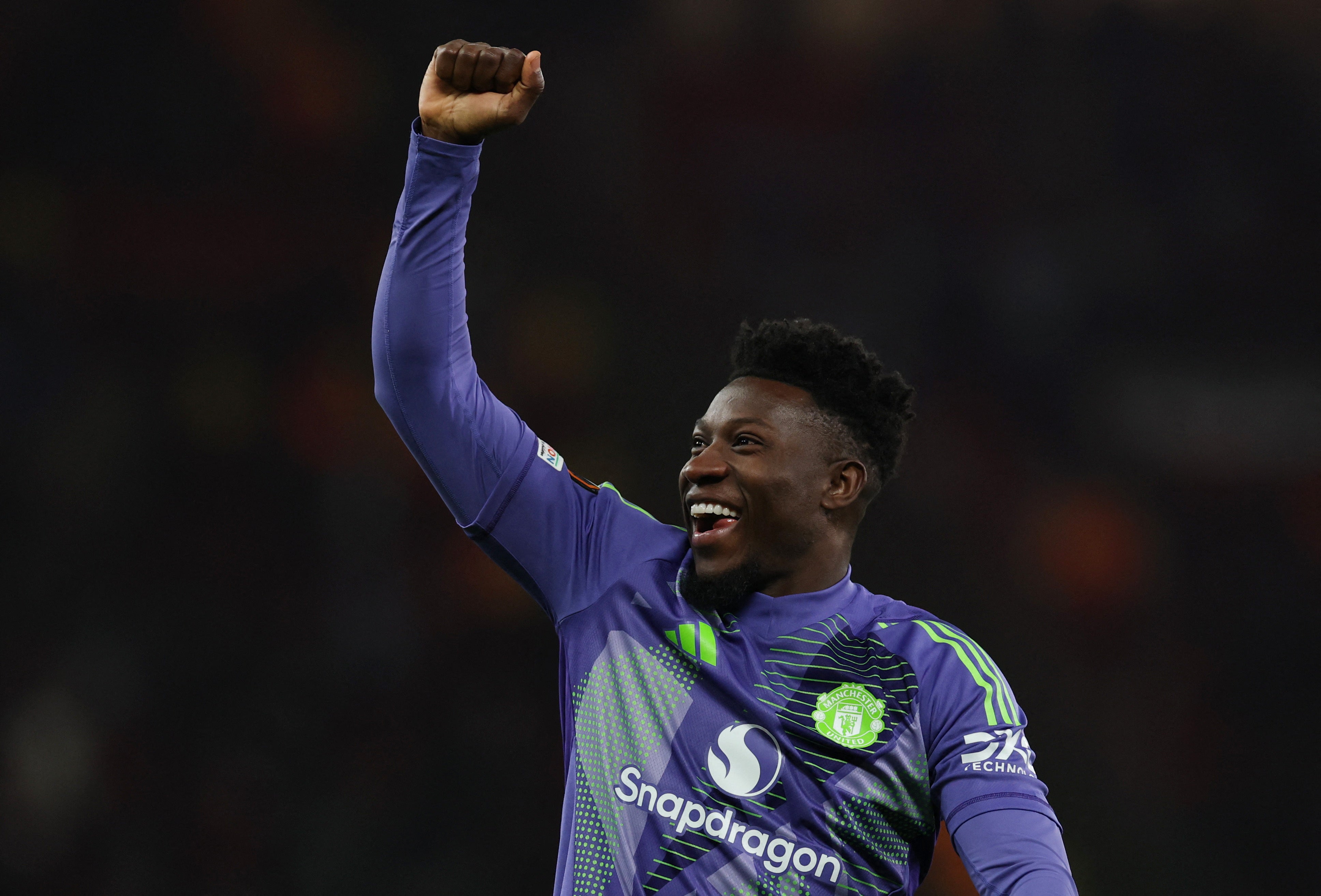 Andre Onana during Man Utd’s win over Real Sociedad