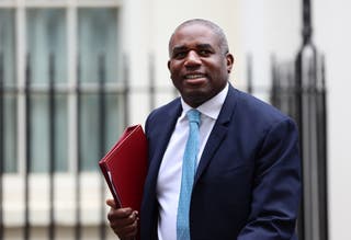 British foreign secretary David Lammy in Downing street