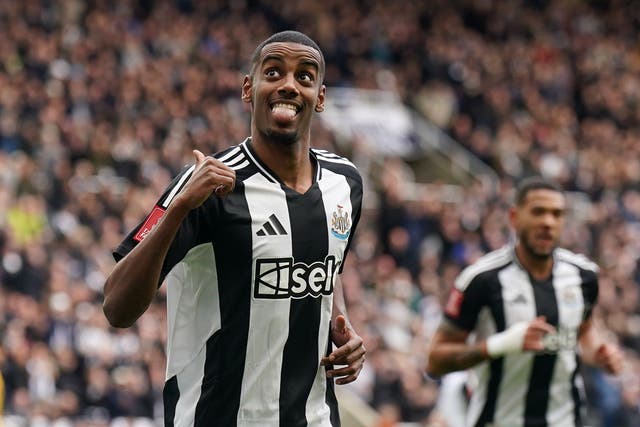 Newcastle striker Alexander Isak has put talk of his future on hold ahead of Sunday’s Carabao Cup final (Owen Humphreys/PA)