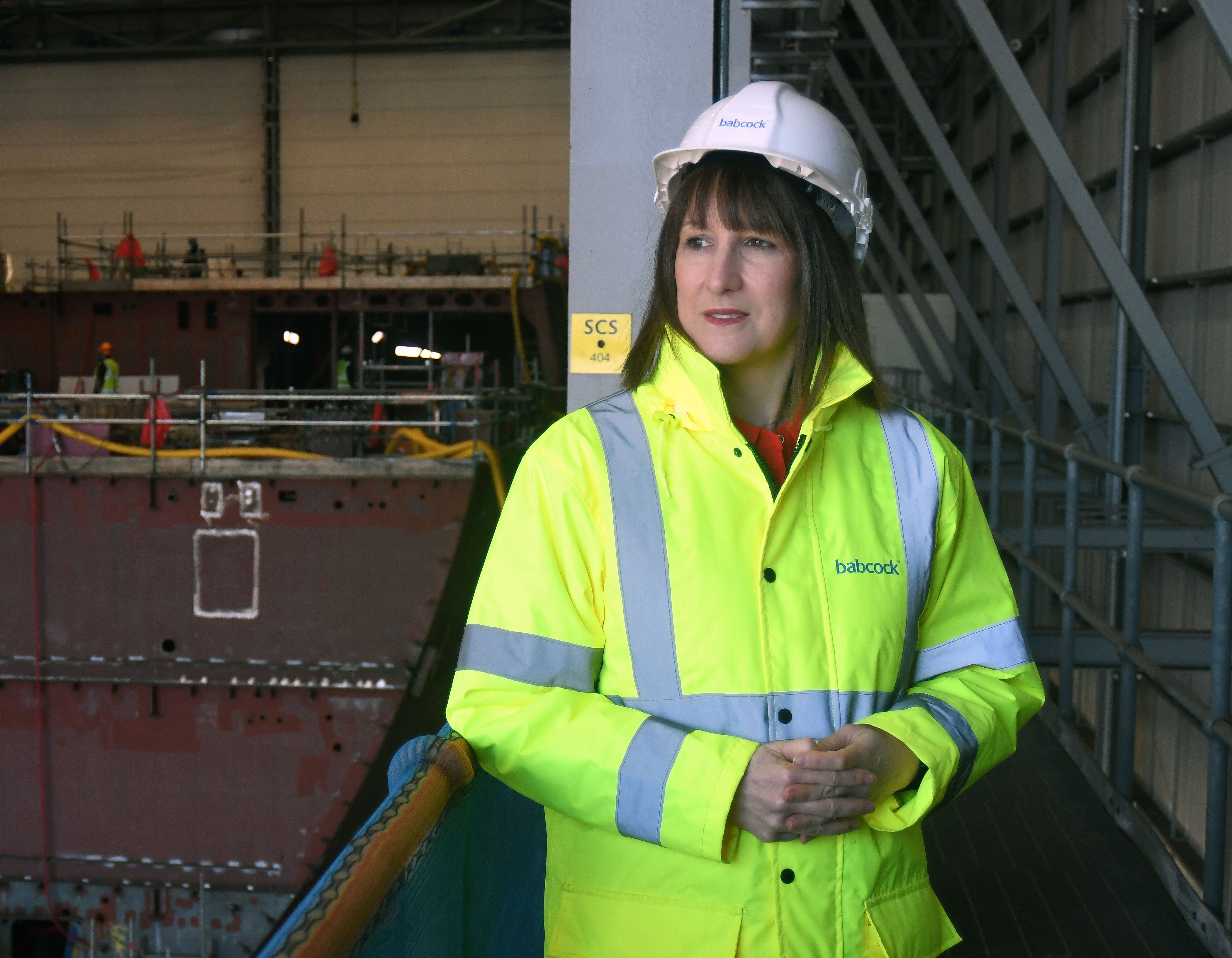 Chancellor of the Exchequer Rachel Reeves during a visit to Babcock in Rosyth