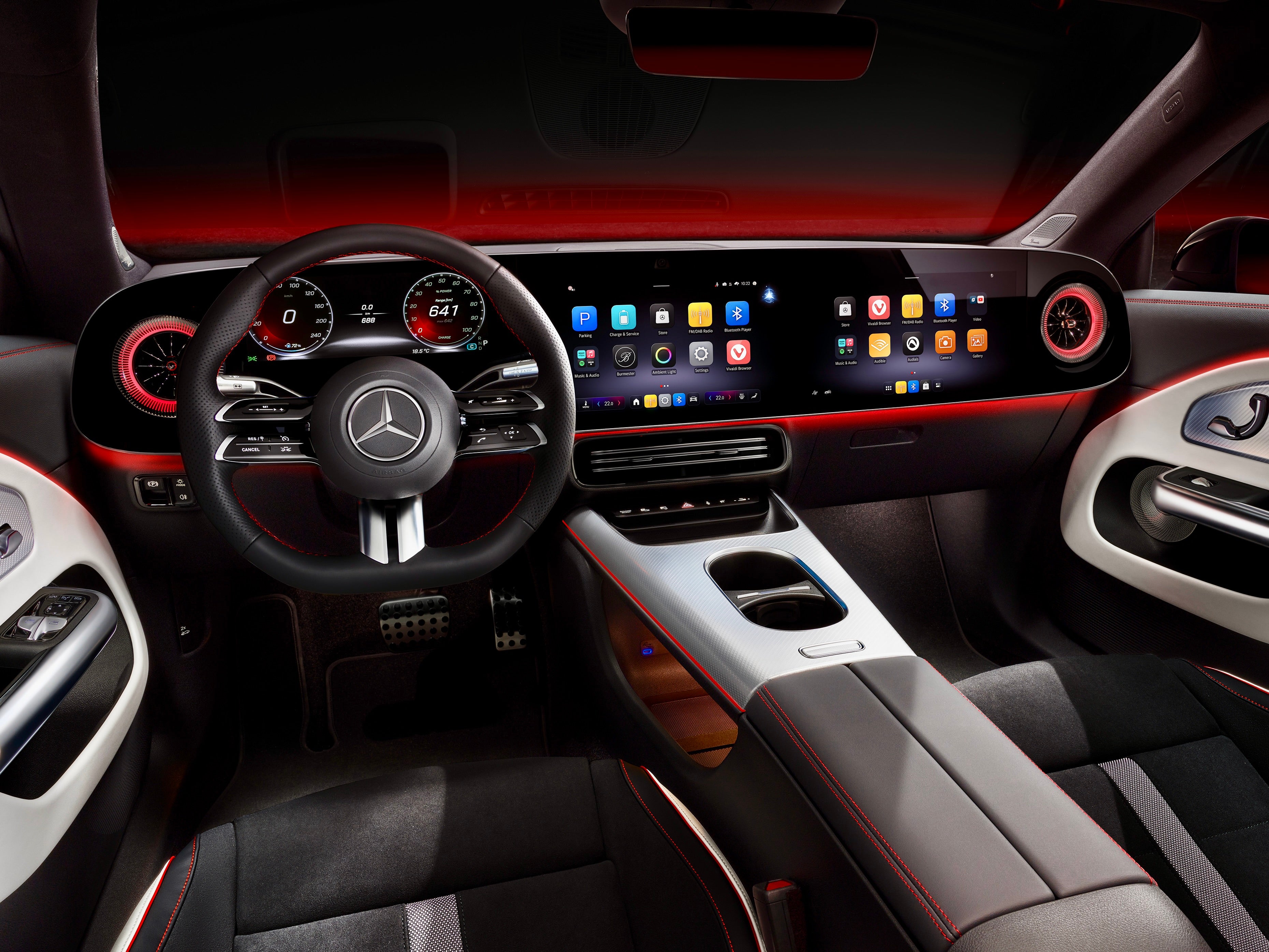 The inside of the new Mercedes CLA features up to three screens plus Google and Microsoft AI built in (Mercedes-Benz AG)