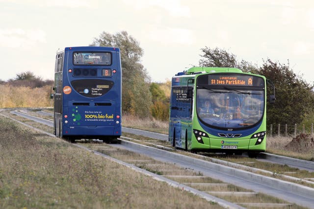Cambridgeshire County Council, which runs the Cambridgeshire Guided Busway, is being sentenced for health and safety offences. (PA)