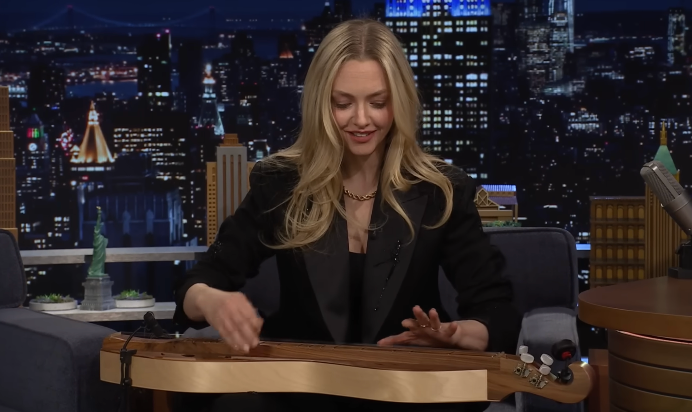 Amanda Seyfried's recent cover of Joni Mitchell's 'California' led to speculations that she was gunning to lead a future biopic of the legendary singer. Seyfried performed a pitch-perfect rendition of the song during a recent appearance on 'The Tonight Show Starring Jimmy Fallon'