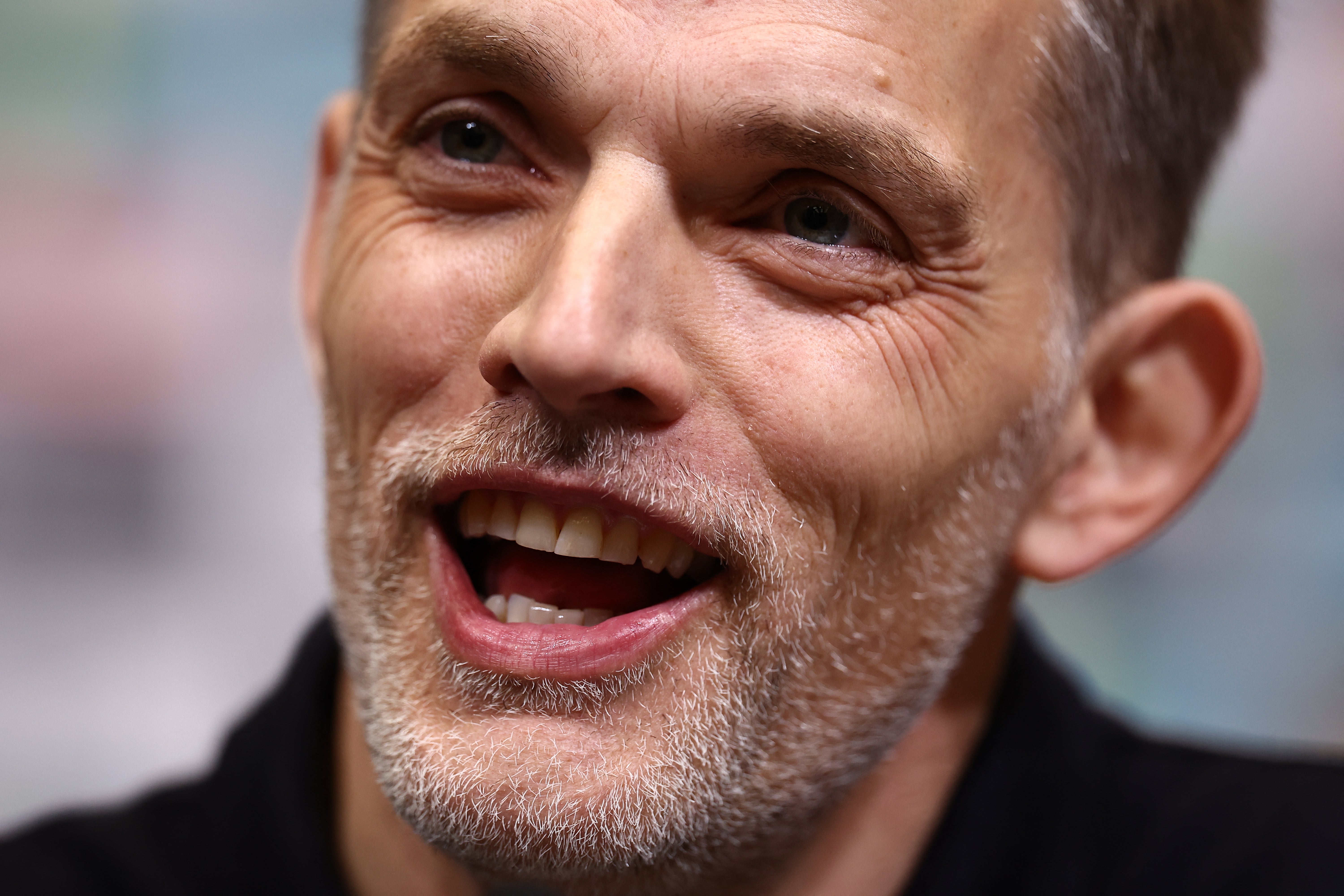 England's German head coach Thomas Tuchel attends a press conference at Wembley