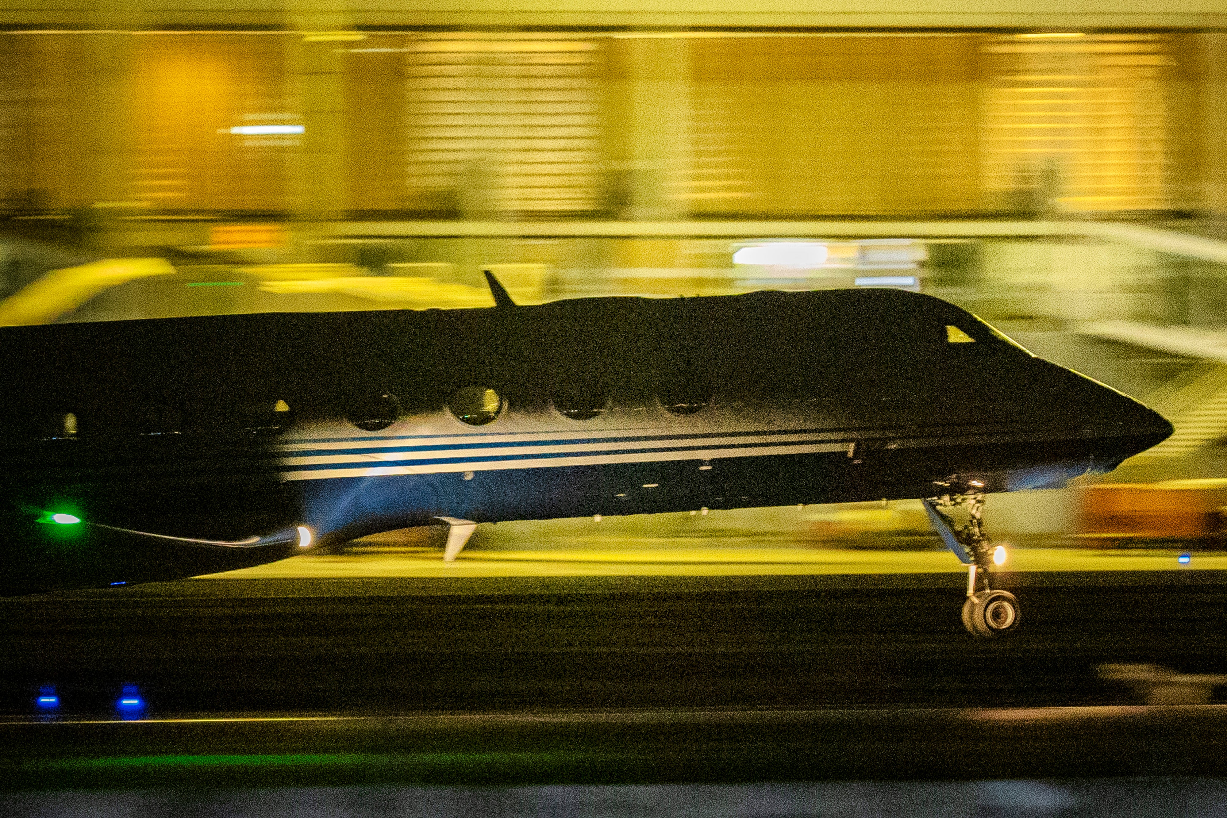 A chartered plane carrying Rodrigo Duterte takes off from the Manila airport following his arrest on an ICC warrant on 11 March 2025