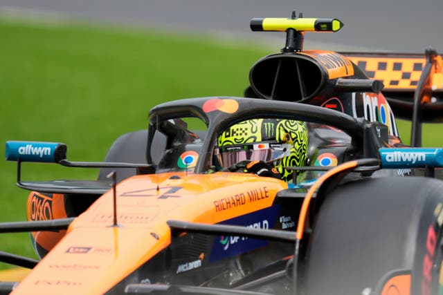 McLaren driver Oscar Piastri of Australia topped the timings in final practice in Melbourne (Asanka Brendon Ratnayake/AP)